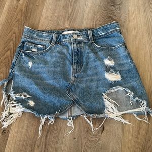 Denim mini skirt